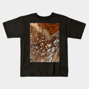 Milk Chocolate acrylic pouring Kids T-Shirt